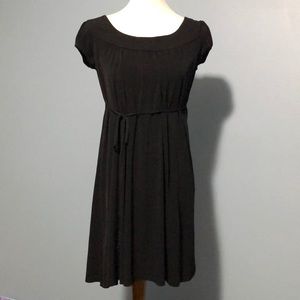 Black scoop neck dress